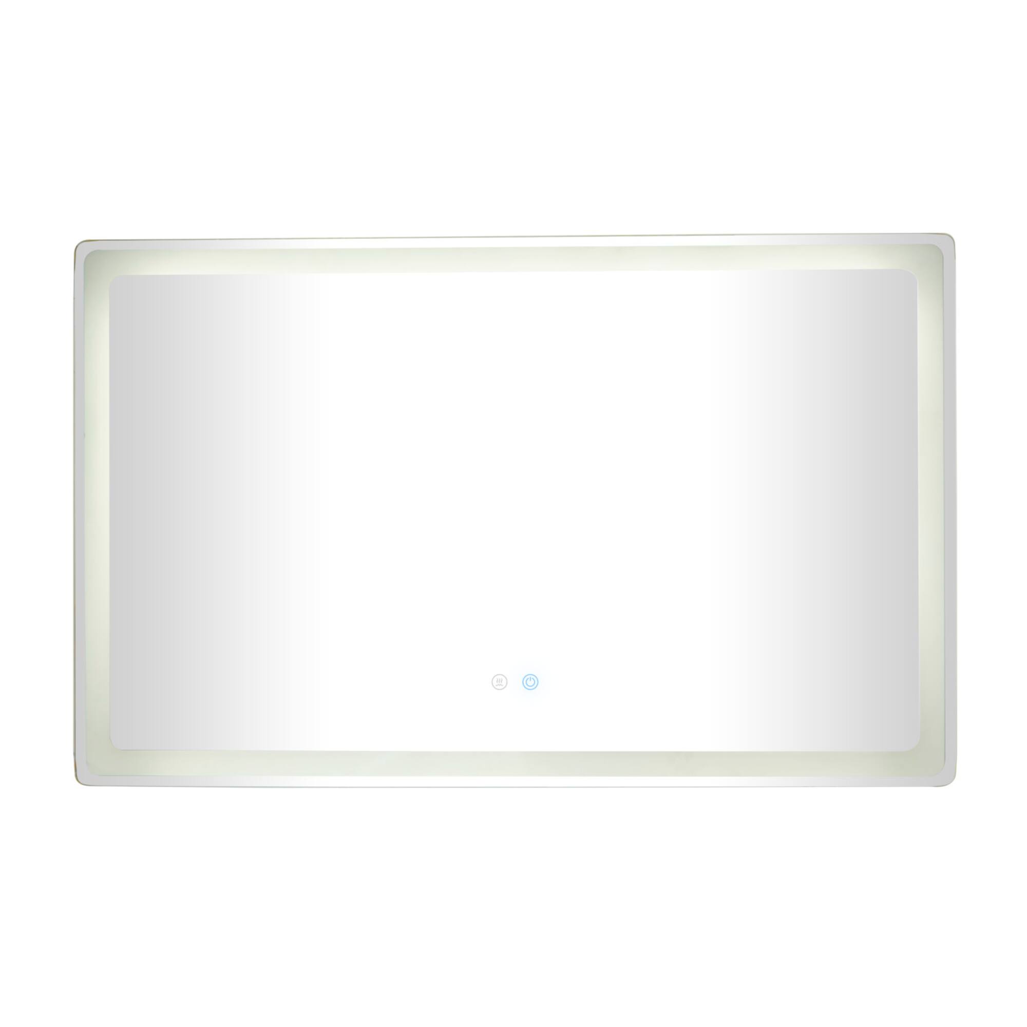 Clear Glass Modern Anti Fog Mirror, 47" x 2" x 30"